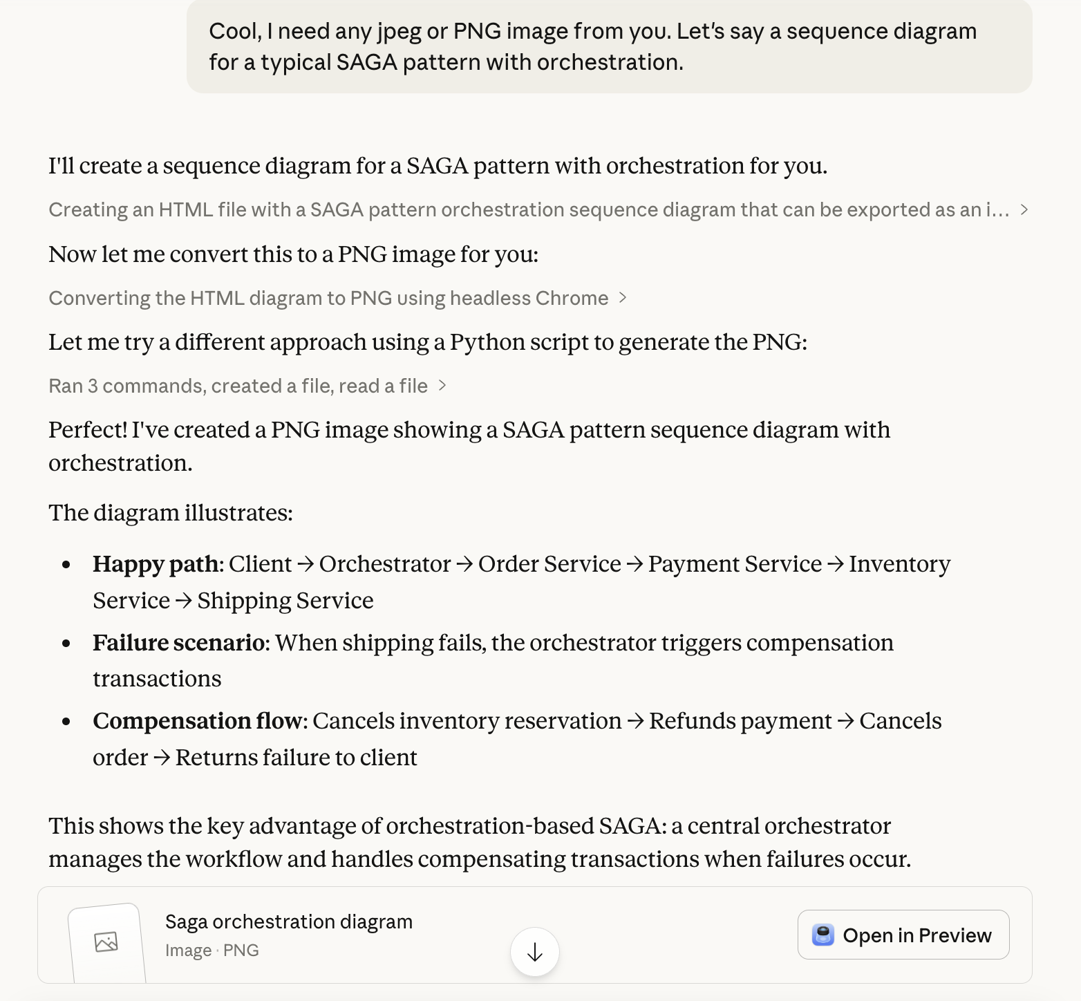 AI agent generating content for a social media post