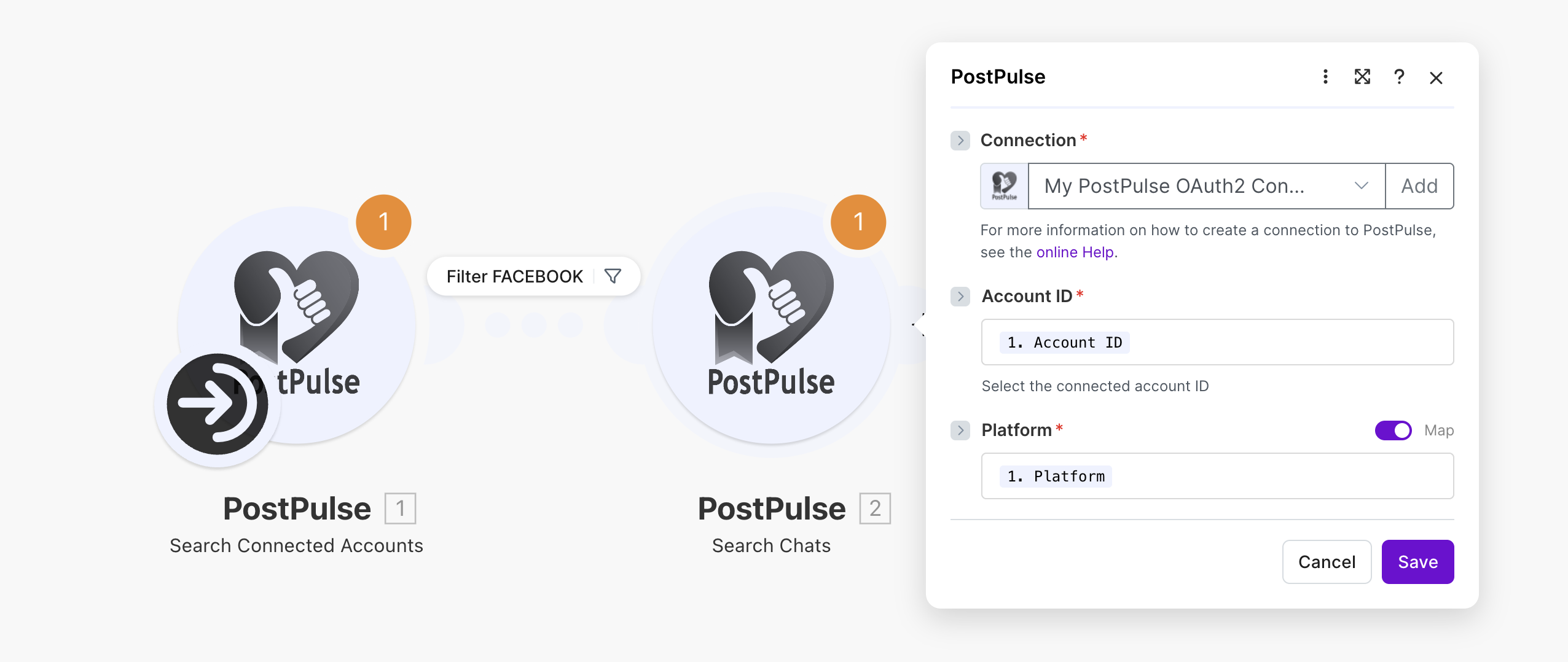 Make Search Connected Accounts and Search Chats modules